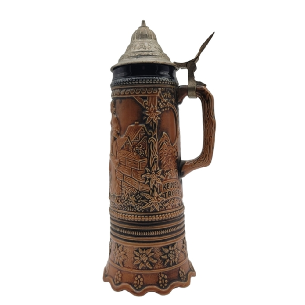 Musical Old Stein With Lid Plays O Mein‎ Papa